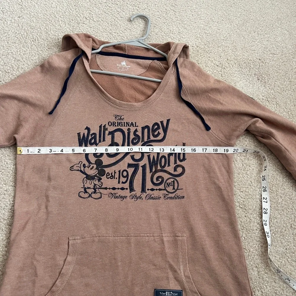 Disney Parks Walt Disney World Hoodie Mickey Mouse Graphic Pullover Ladies M - Picture 9 of 11